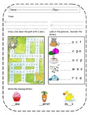 English Worksheet: Cc