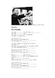 English Worksheet: PRIDE by U2