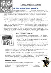 English Worksheet: Witchesstories