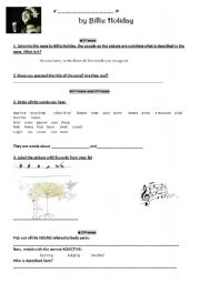 English Worksheet: Strange Fruit by BIllie Holliday