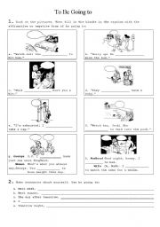 English Worksheet: To be going to