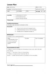 English Worksheet: CELTA lesson plan