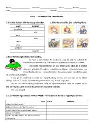 English Worksheet: Family