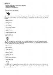English Worksheet: TO BE - CAN/CANT - HAVE GOT/ HAS GOT - PRESENT CONTINUOUS
