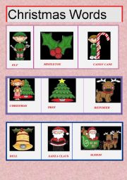 English Worksheet: Christmas words
