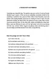 English Worksheet: Past Continuous Practice (true/false activity)