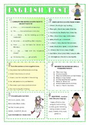 English Worksheet: ENGLISH TEST