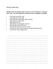 English Worksheet: guided writing