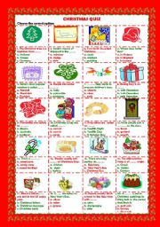 English Worksheet: Christmas quiz (+key)