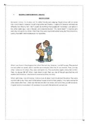 English Worksheet: I got bullied at school!