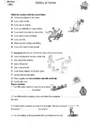English Worksheet: Safety rules