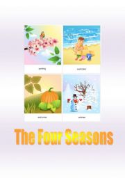 English worksheet: Seasons Flashcards