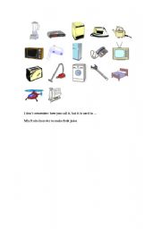 English worksheet: Appliances items