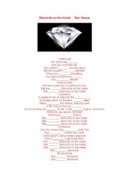 English Worksheet: DIAMONDS ON THE INSIDE