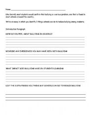 English worksheet: the bully