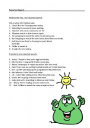 English Worksheet: Indirect Speech