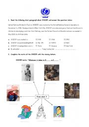 English Worksheet: UNICEF