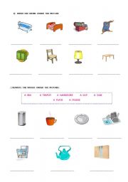 English Worksheet: furniture