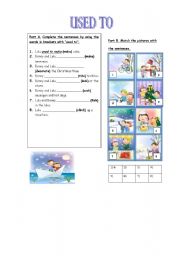 English Worksheet: Used to