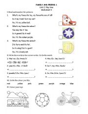 English worksheet: Toys