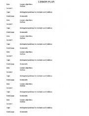 English Worksheet: Teacher Daily Lesson Planner