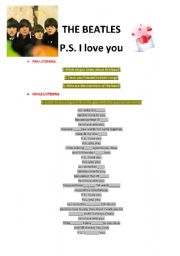 English Worksheet: The beatles: P.S. I love you