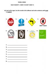 English worksheet: Modal Verbs 2