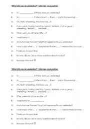 English Worksheet: simple past exercise