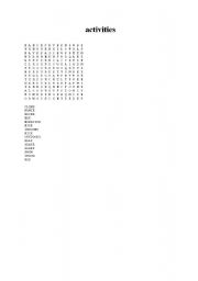 English Worksheet: activities puzzle