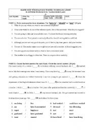 English worksheet: English exam