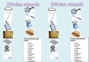 English Worksheet: kitchen utensils