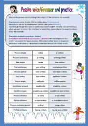 English Worksheet: Passive voice grammar and exercises