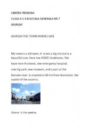 English Worksheet: my city