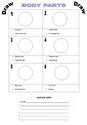 English worksheet: Body parts