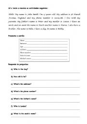 English Worksheet: revision worksheet