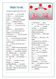 English Worksheet: Verb to be in Present Simple