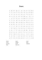English Worksheet: Faces