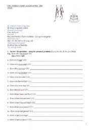 English Worksheet: Possessive Pronoun, numbers and time review 