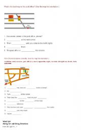 English Worksheet: exercise for asking way