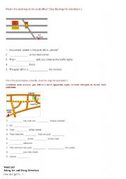 English Worksheet: exercise for asking way