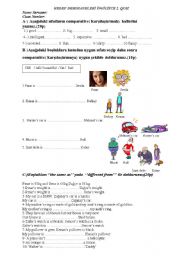 English Worksheet: comparatives