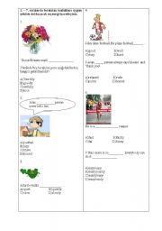 English Worksheet: test on adjectives and adverbs