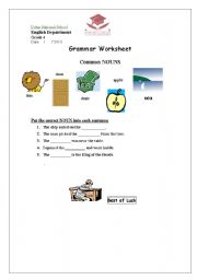 English worksheet: Noun-Worksheet