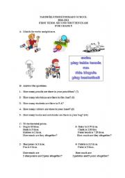English Worksheet: 5th grade exam