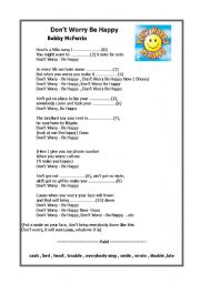 English Worksheet: Dont worry, be happy