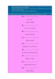 English worksheet: Song Activity - Coldpay Fix it