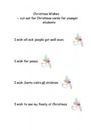 English Worksheet: xmas wishes