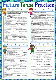 English Worksheet: Future Tense Practice (Part 2)