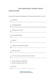 English Worksheet: reported_speech_mixed_exercise