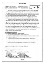 English Worksheet: English teacher